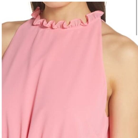 Sam Edelman Tiered handkerchief tie string dress in watermelon punch size 14 NWT - Picture 2 of 15